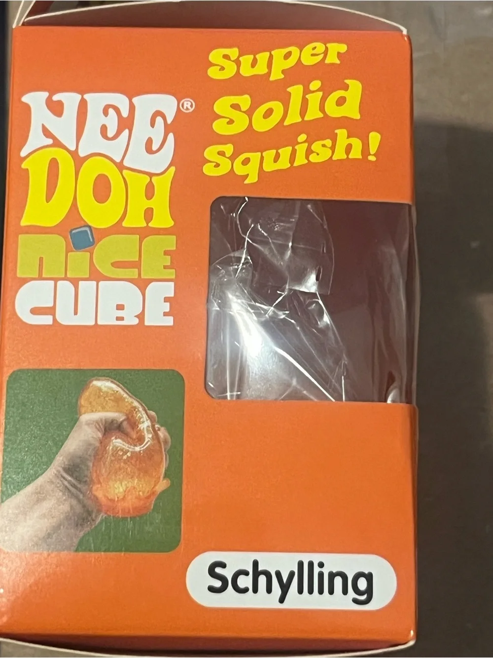 Nee Doh Fanta NiCE Cube Drop Super Solid Orange Toy -